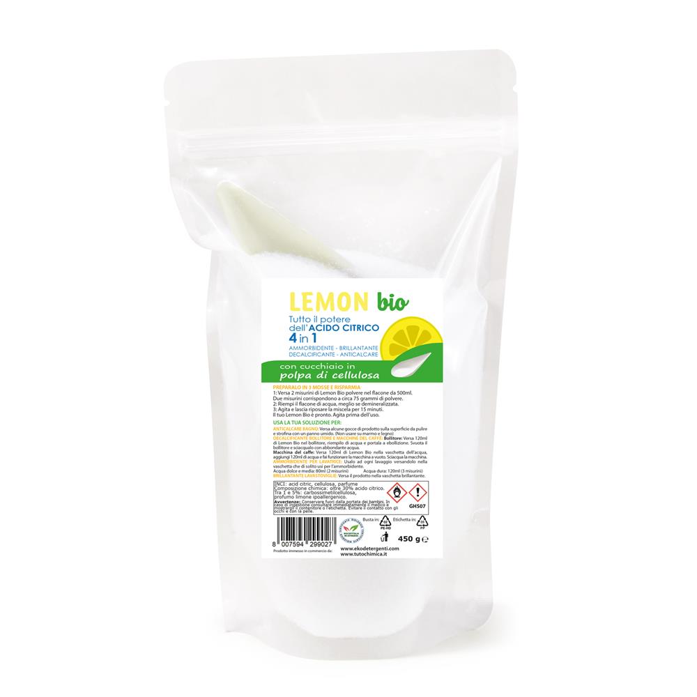 Anticalcare, Ammorbidente, Brillantante - Lemon bio polvere 450g