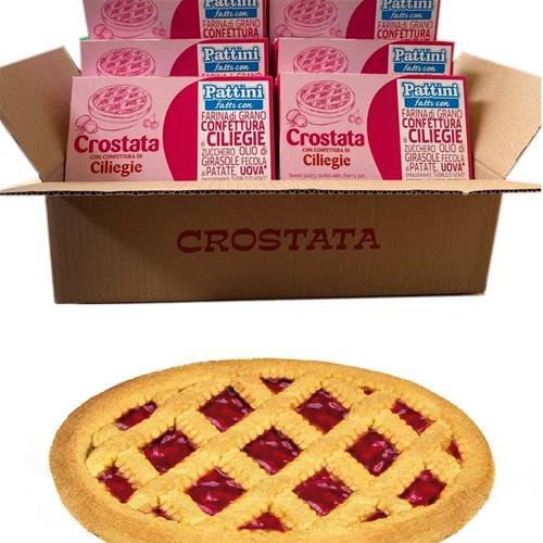 Crostata con confettura di ciliegie, 6 confezioni da 500g ciascuno.