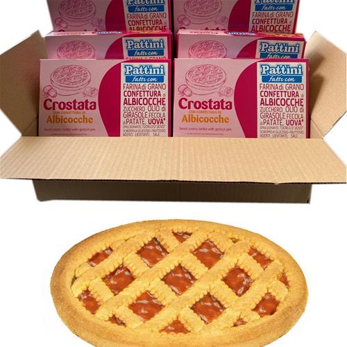 Crostata di pasta frolla con confettura di albicocca. 6 X 500g